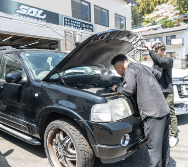 Garage Solにお任せください　キズヘコミ修理・整備・車検はこちら　無料見積り・簡単WEB予約・代車貸出